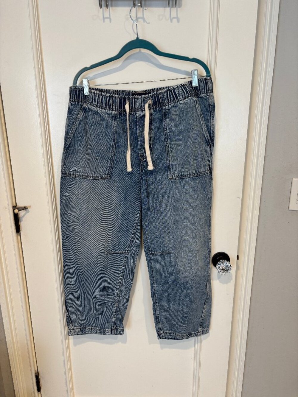 GAP Midrise Supersoft Pull-on Barrel Jean (L)